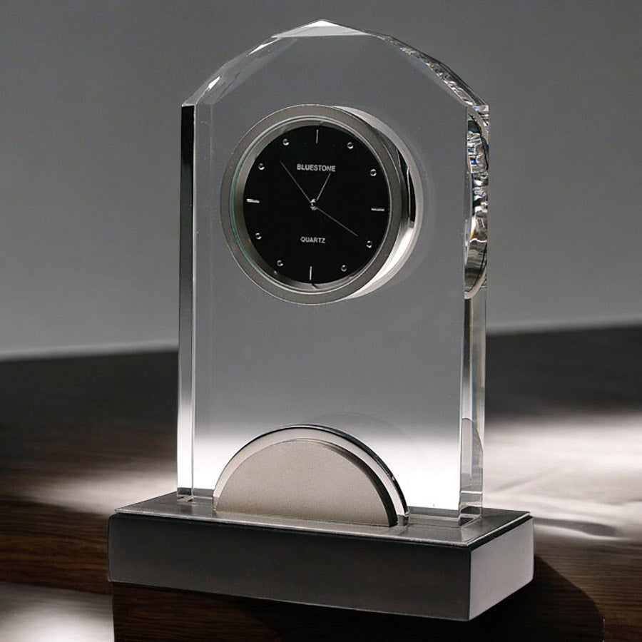 Metal Accent Crystal Clock