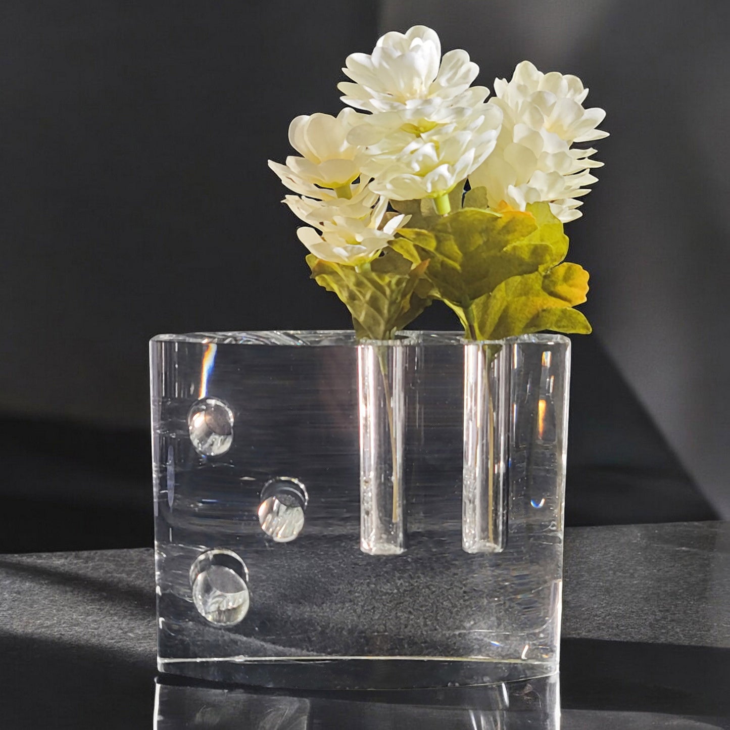 Crystal Block Vase