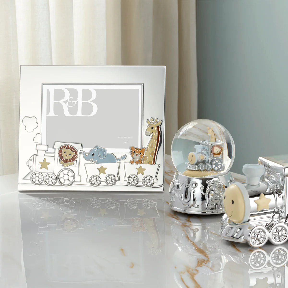 Animal Train Silverplate Frame