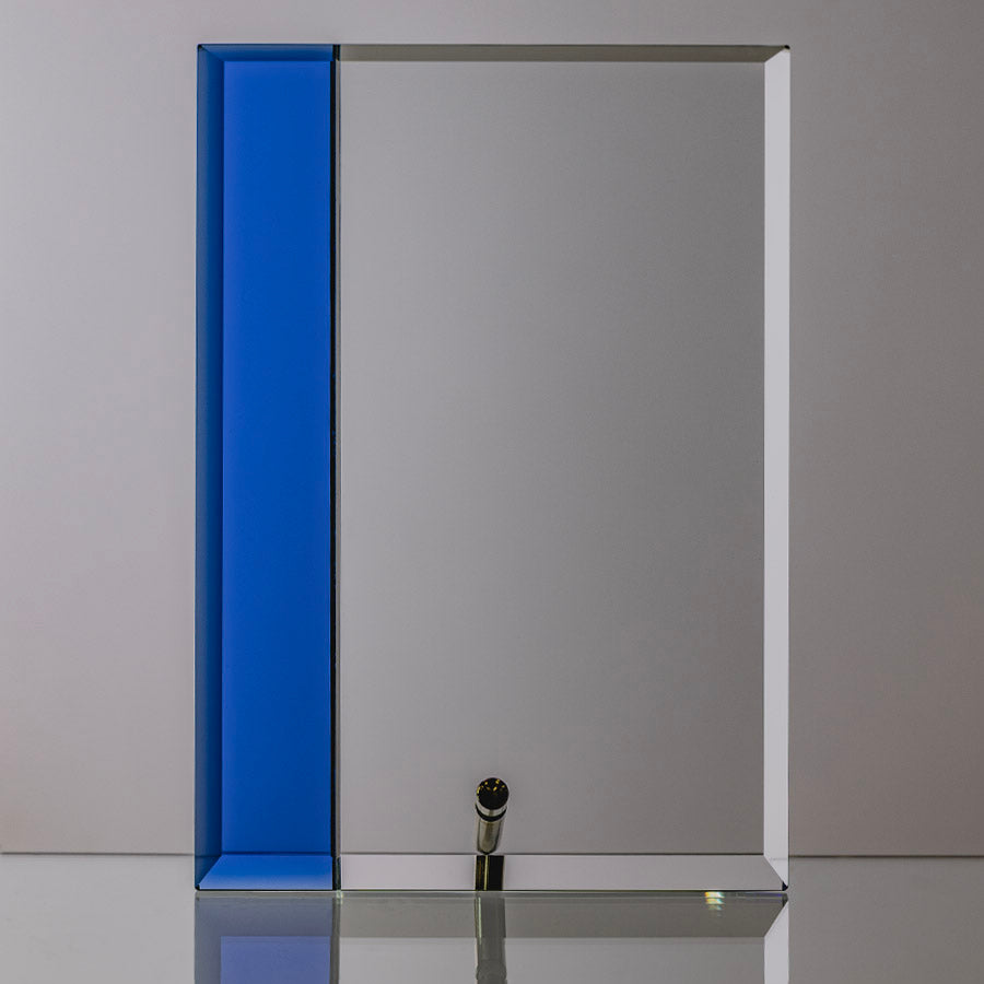 Glass with Blue Edge & Post