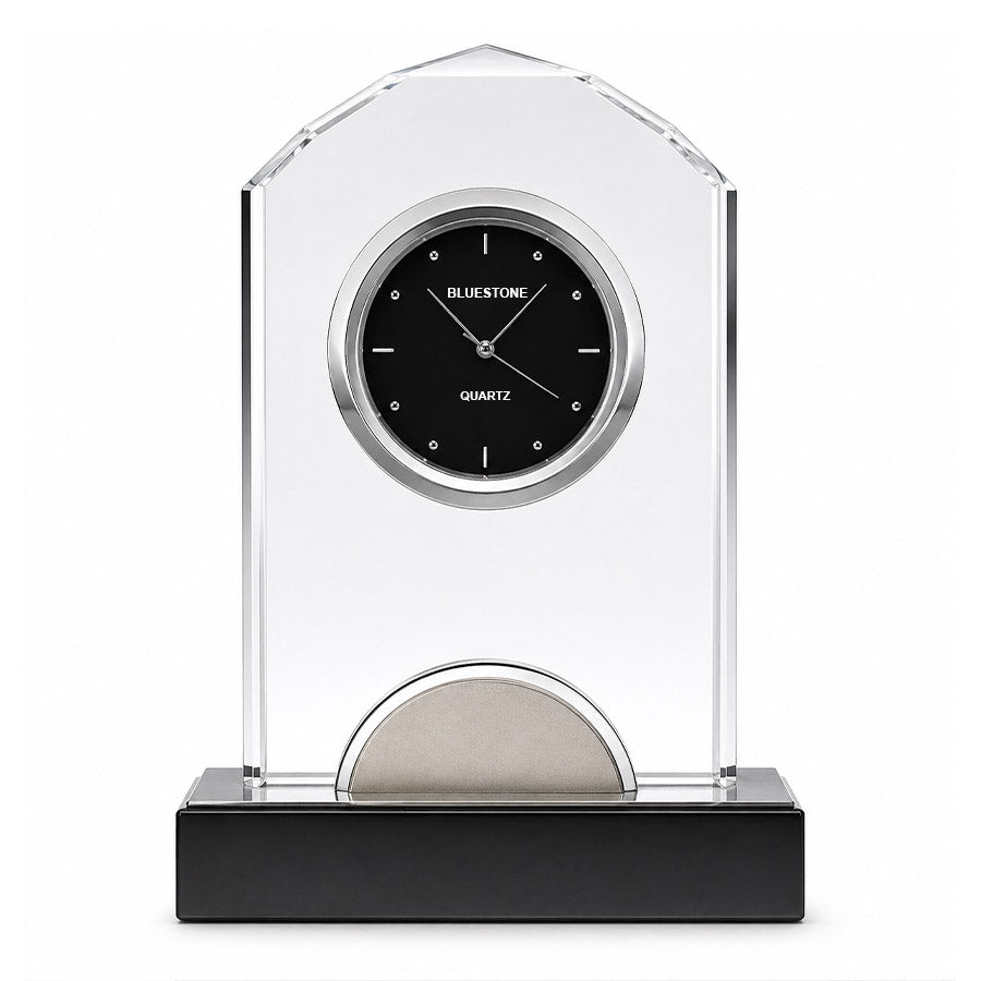 Metal Accent Crystal Clock