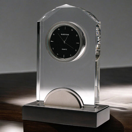 Metal Accent Crystal Clock