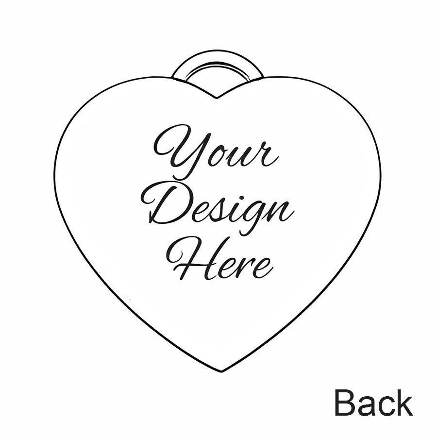Cubic Heart Dog Tag