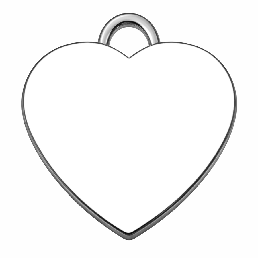 Cubic Heart Dog Tag