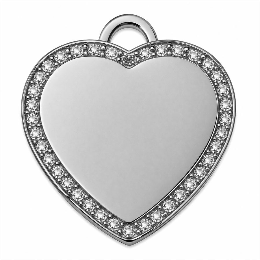 Cubic Heart Dog Tag