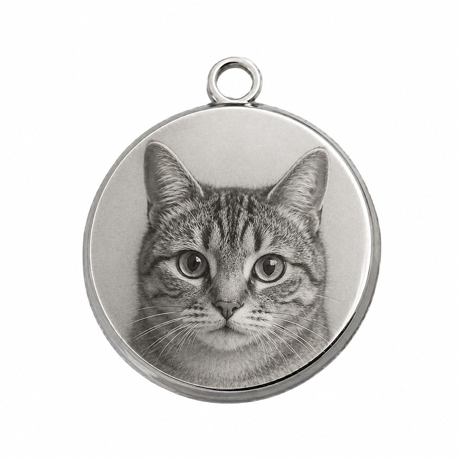 Round Beveled Dog Tag