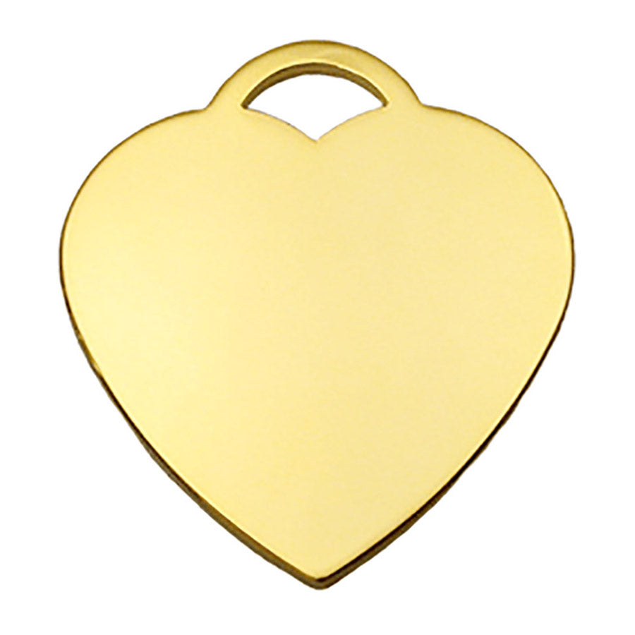 Beveled Heart Dog Tag