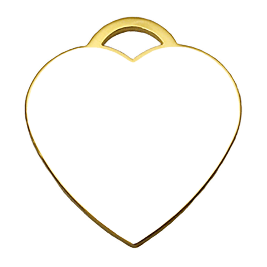 Beveled Heart Dog Tag