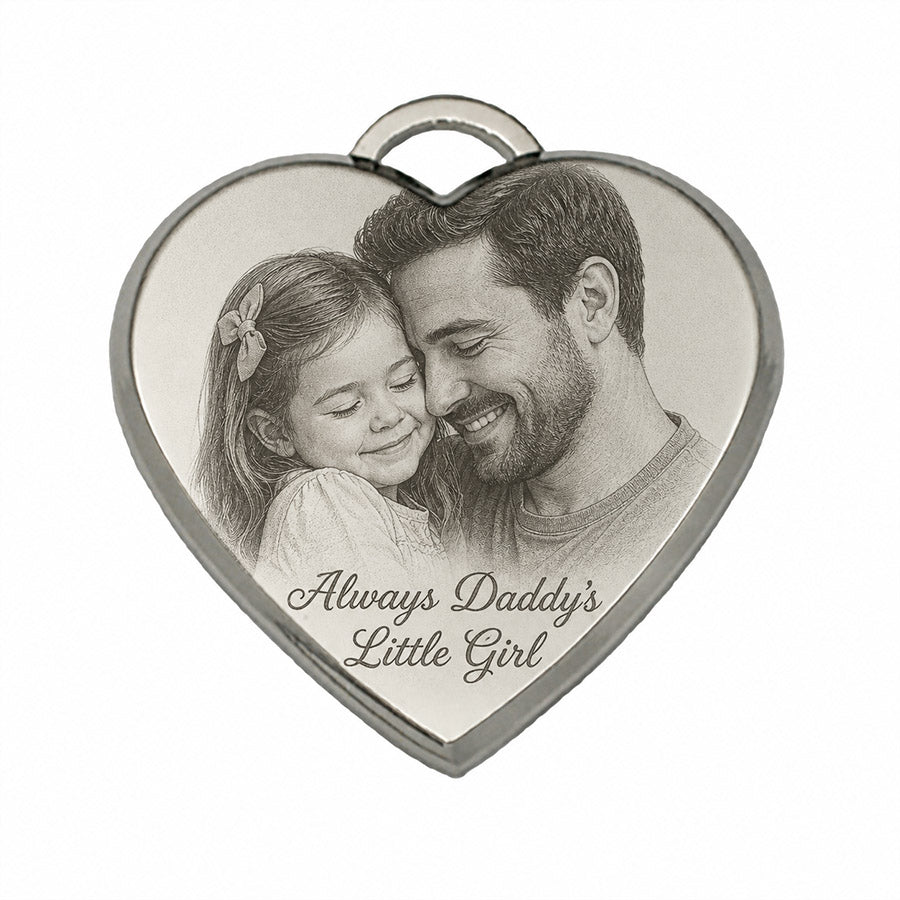 Silver Heart-shaped photo pendant -- lxi-context:fathers-day
