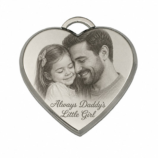 Silver Heart-shaped photo pendant -- lxi-context:fathers-day