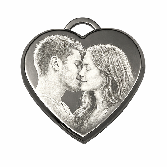 Beveled Heart Dog Tag