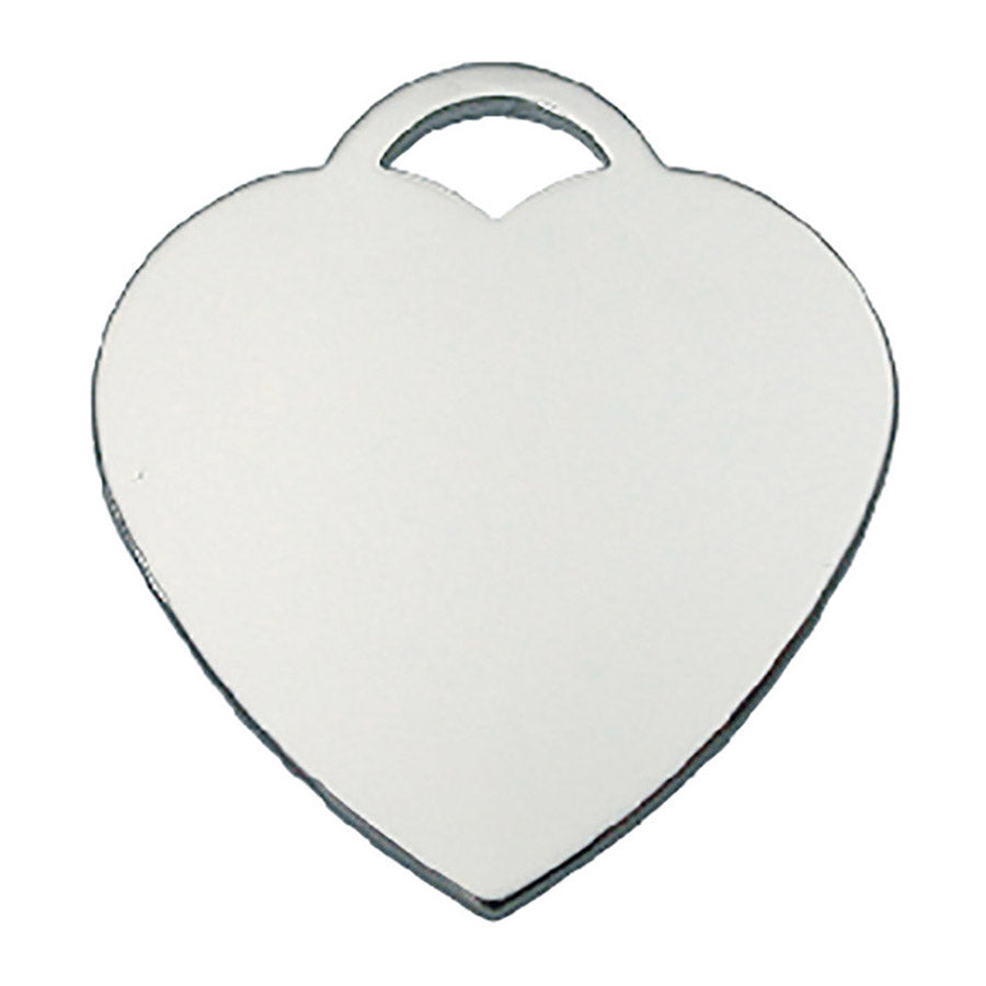 Beveled Heart Dog Tag