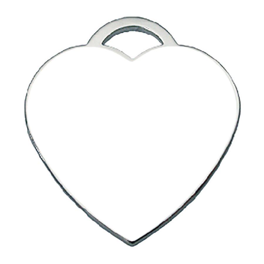 Beveled Heart Dog Tag