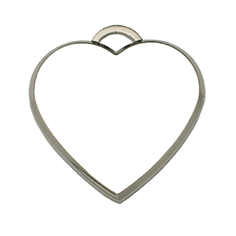 Beveled Heart Dog Tag