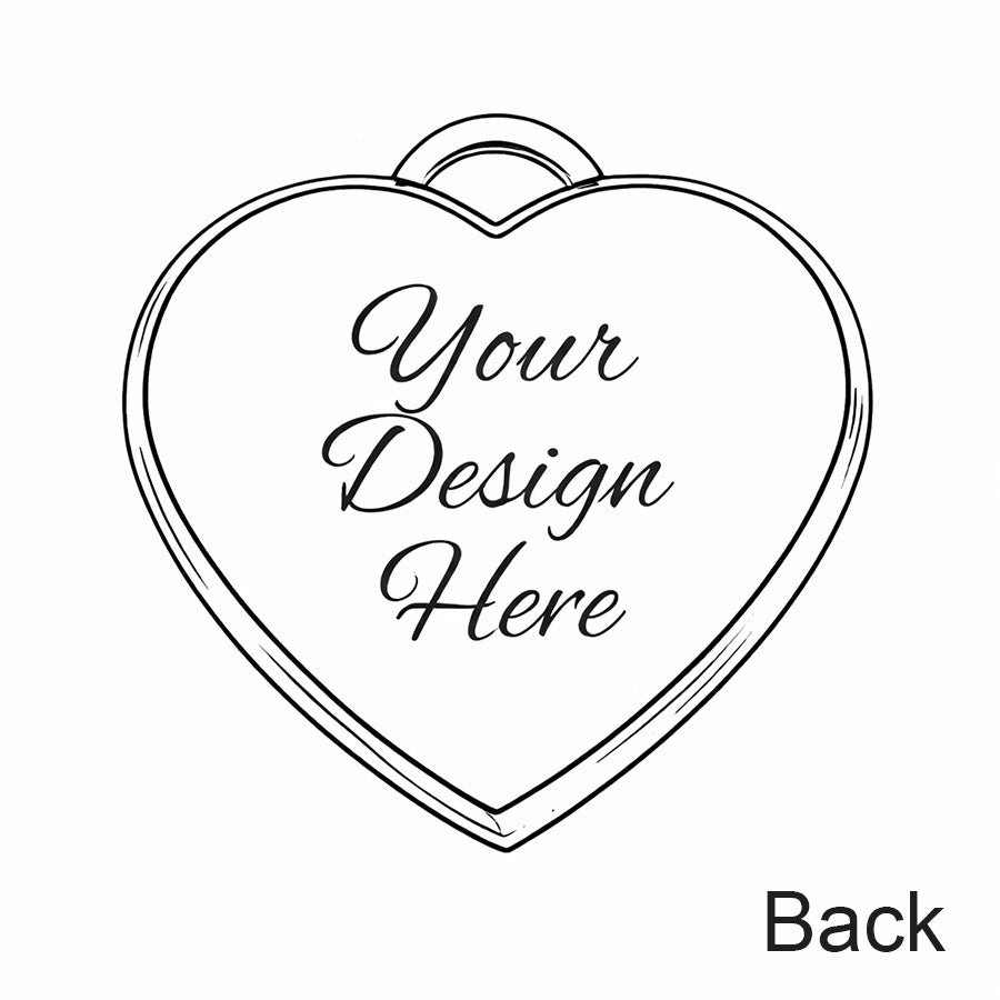 Beveled Heart Dog Tag