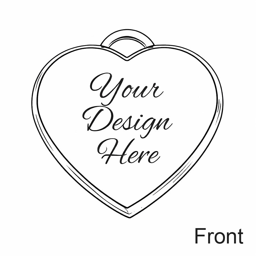 Beveled Heart Dog Tag