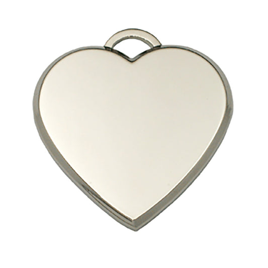 Beveled Heart Dog Tag