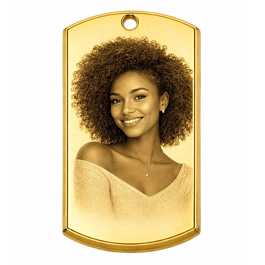 Beveled Rectangular Dog Tag