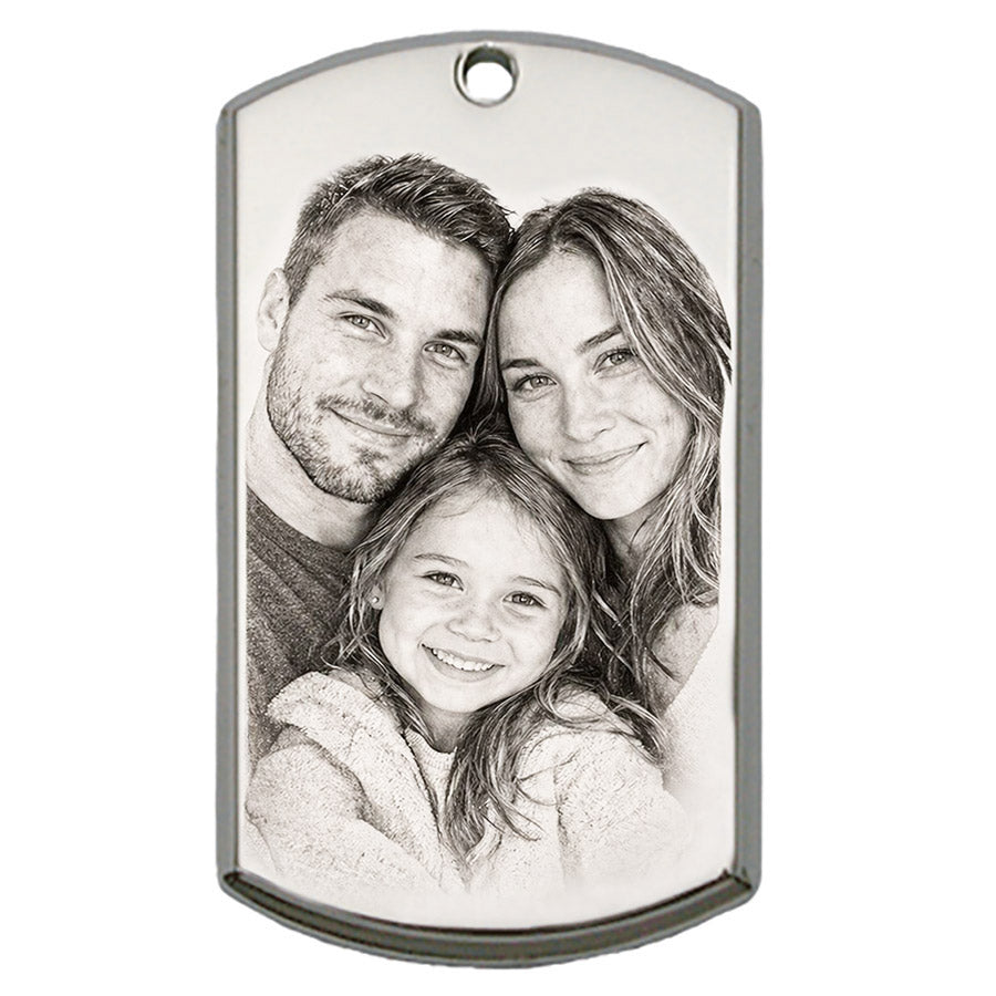 Beveled Rectangular Dog Tag