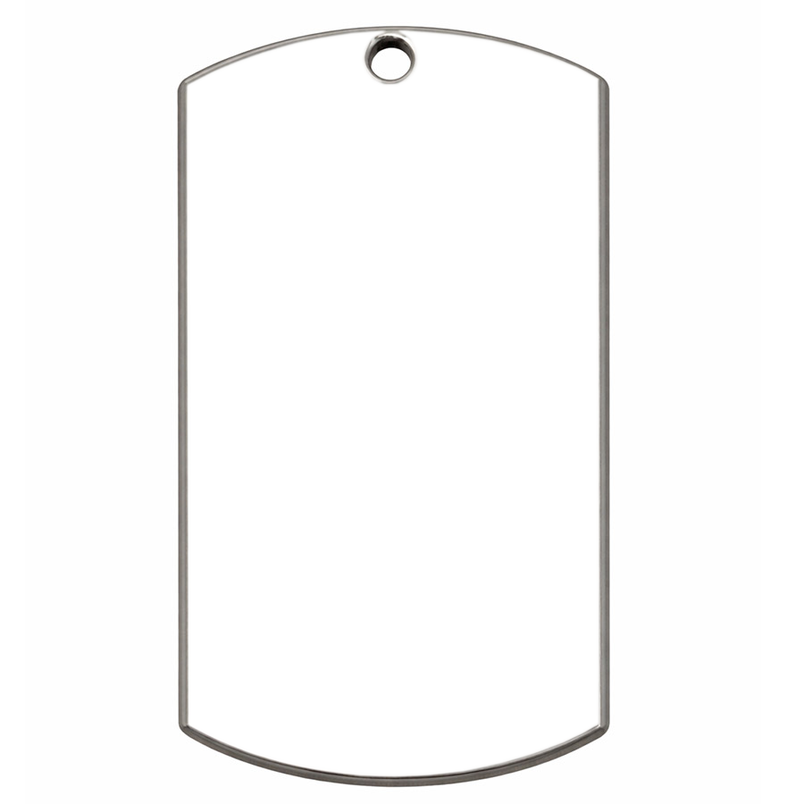 Beveled Rectangular Dog Tag