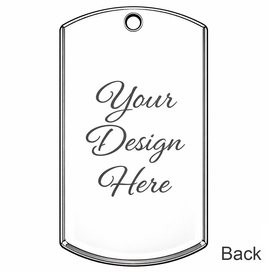 Beveled Rectangular Dog Tag