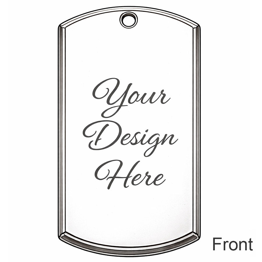 Beveled Rectangular Dog Tag