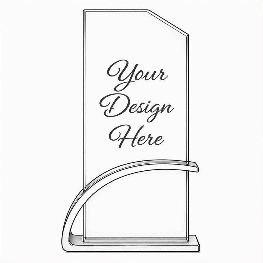 Glass Award with Arc Base