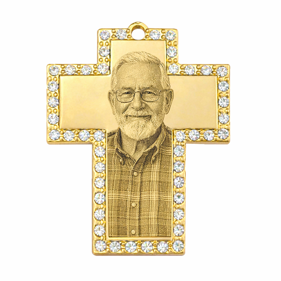 Cubic Cross Dog Tag