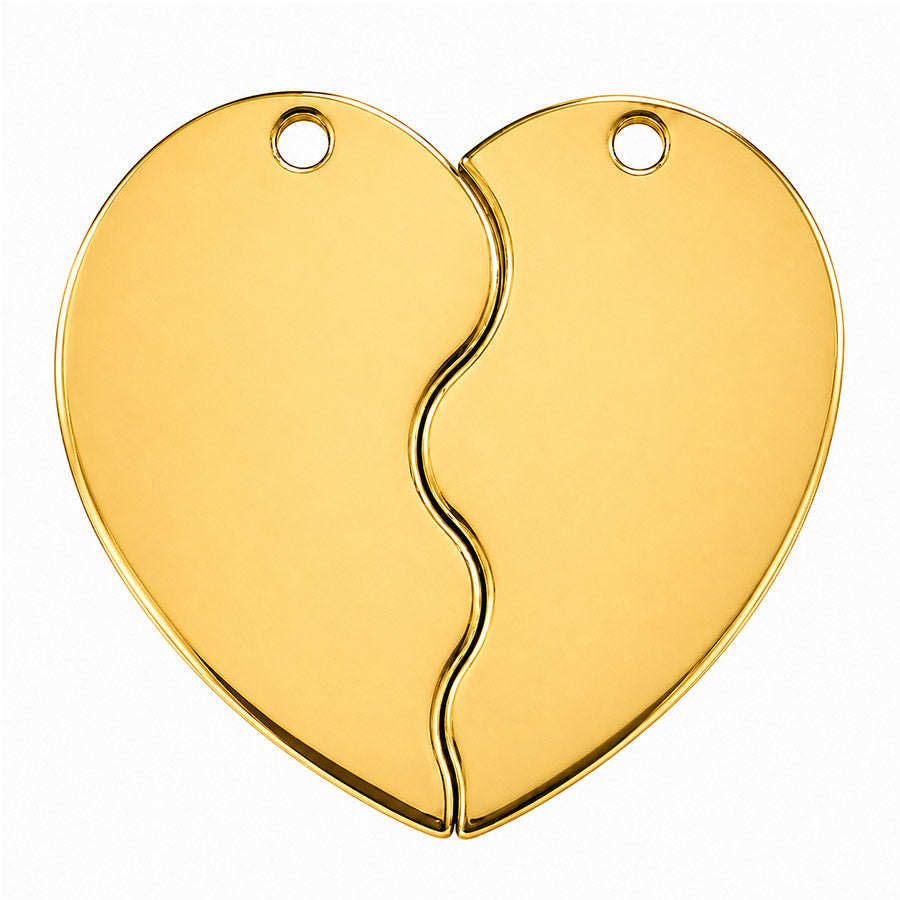 Puzzle Heart Dog Tag