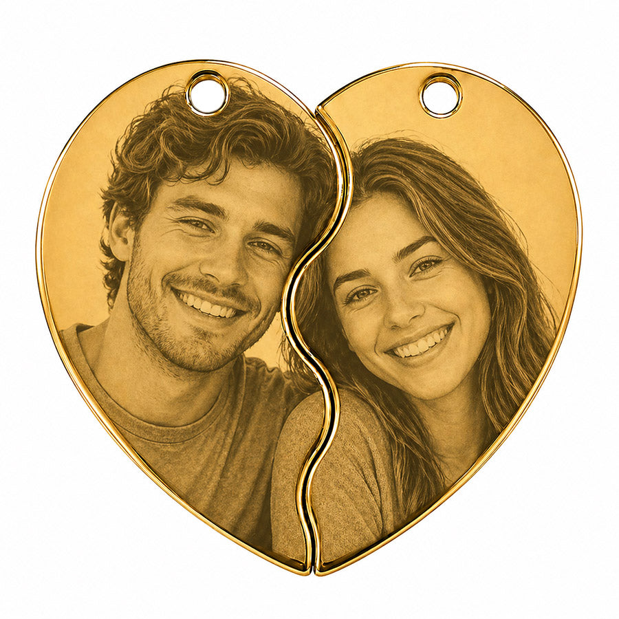 Puzzle Heart Dog Tag
