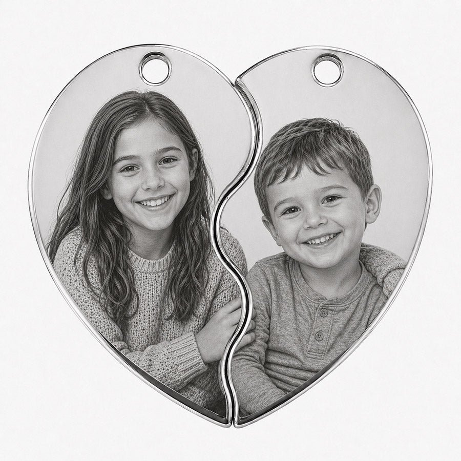 Puzzle Heart Dog Tag