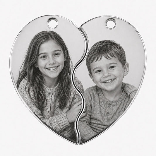 Puzzle Heart Dog Tag