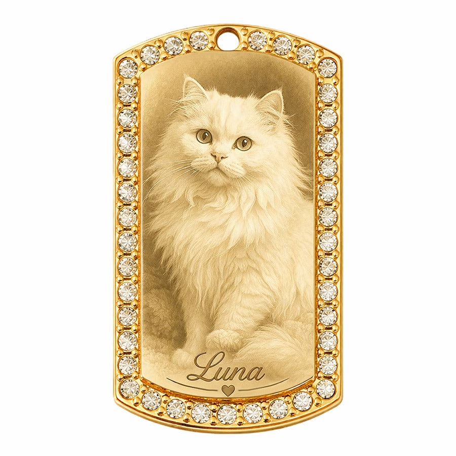 Cubic Rectangular Dog Tag