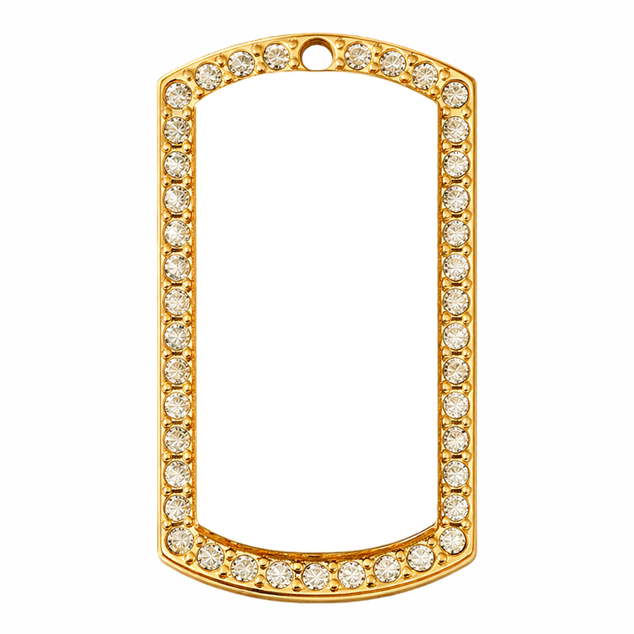 Cubic Rectangular Dog Tag