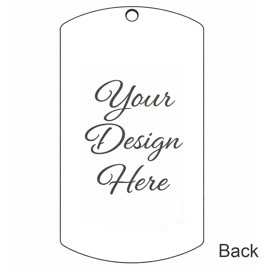 Cubic Rectangular Dog Tag