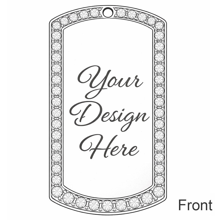 Cubic Rectangular Dog Tag
