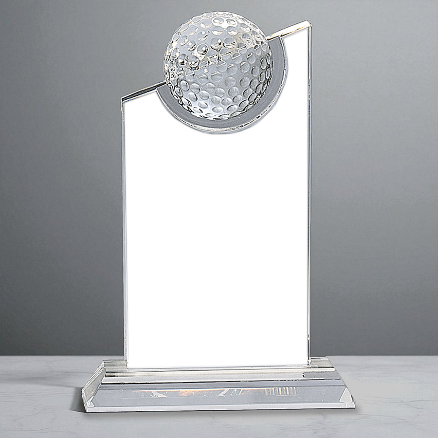Golf Award on Crystal Base