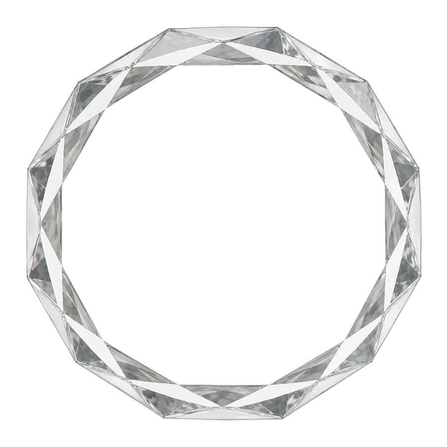 Gem Cut Round Crystal Paperweight