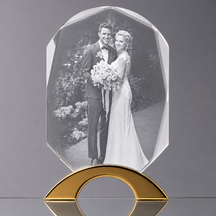 Jeweled Crystal on Metal Base