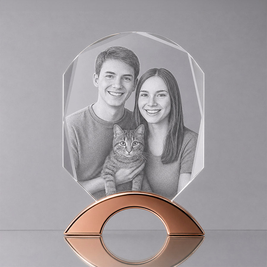 Jeweled Crystal on Metal Base