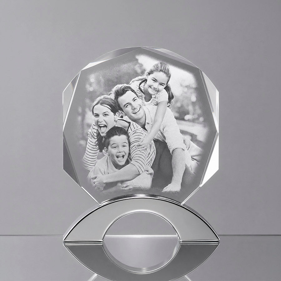Jeweled Crystal on Metal Base