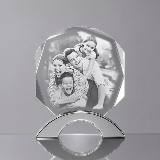 Jeweled Crystal on Metal Base