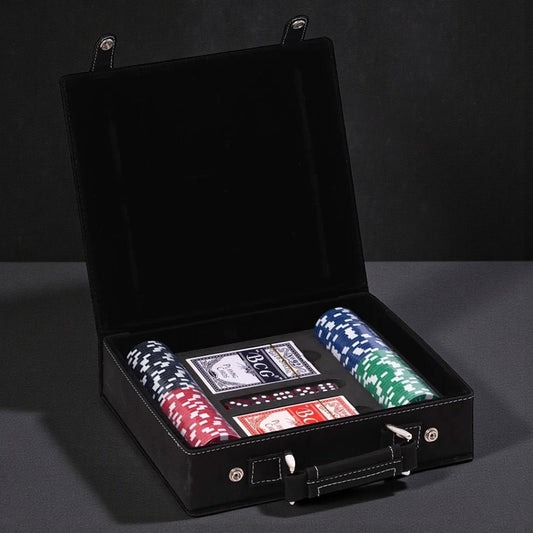 Poker Set in Leatherette Box