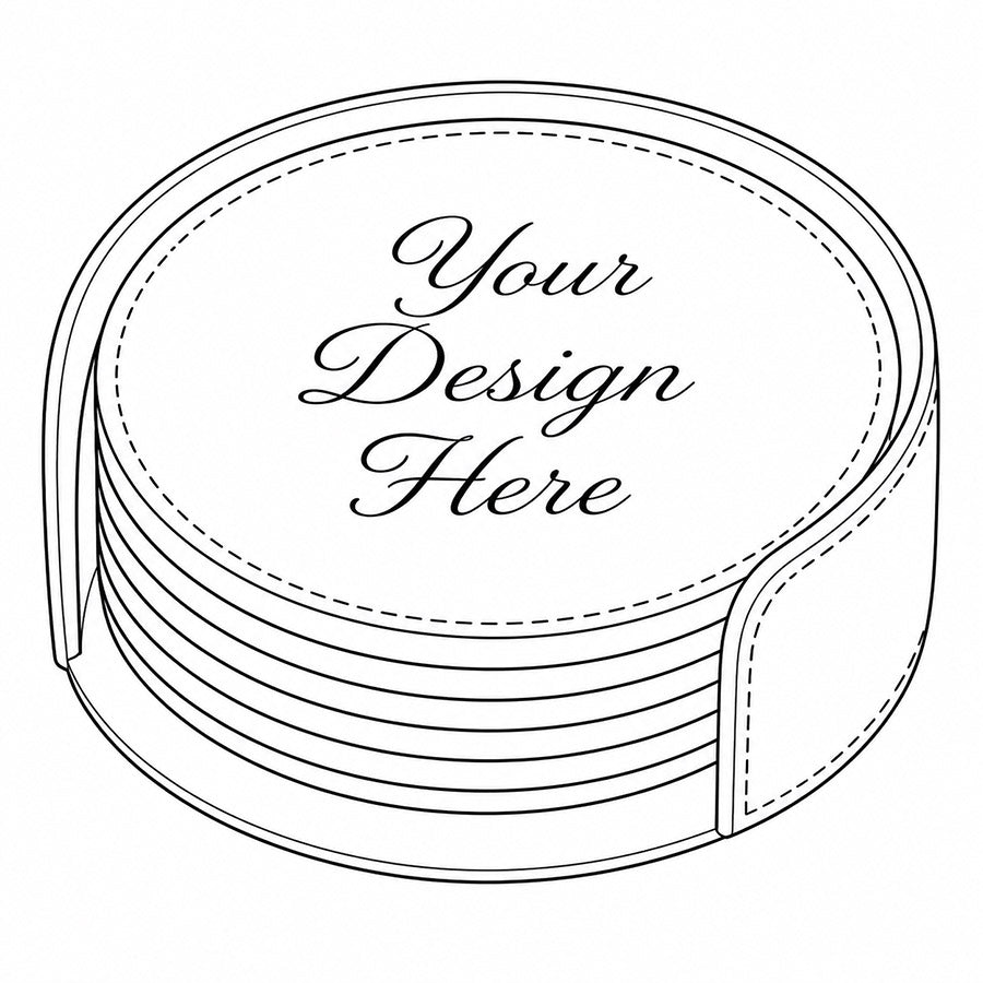 Leatherette Coaster Set