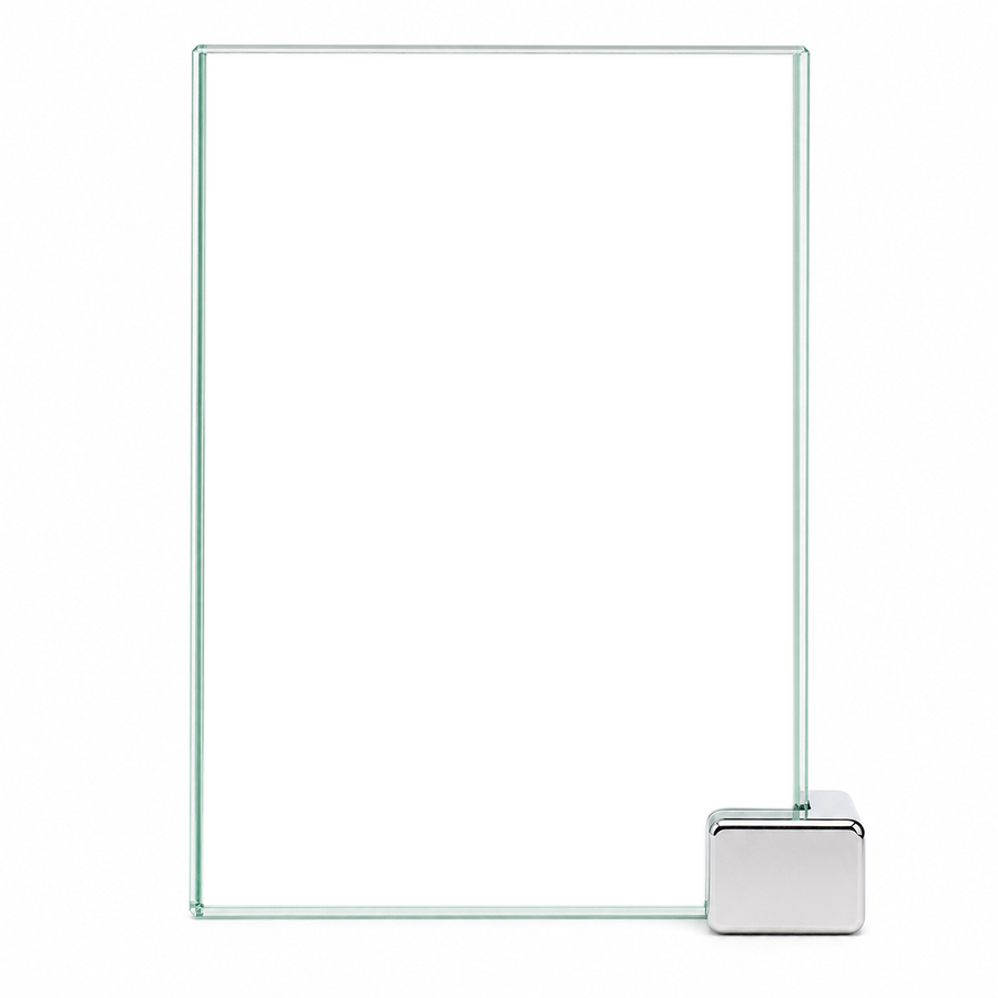 Jade Glass with Chrome Holder