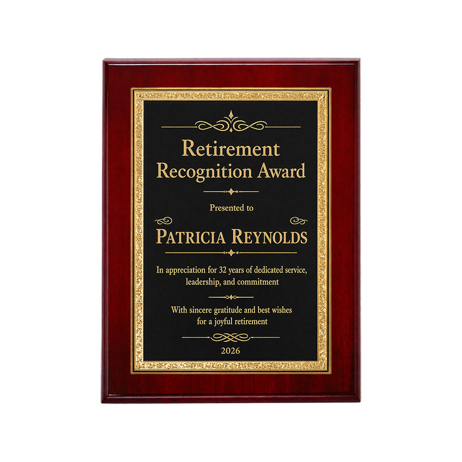 Rosewood Florentine Plaque