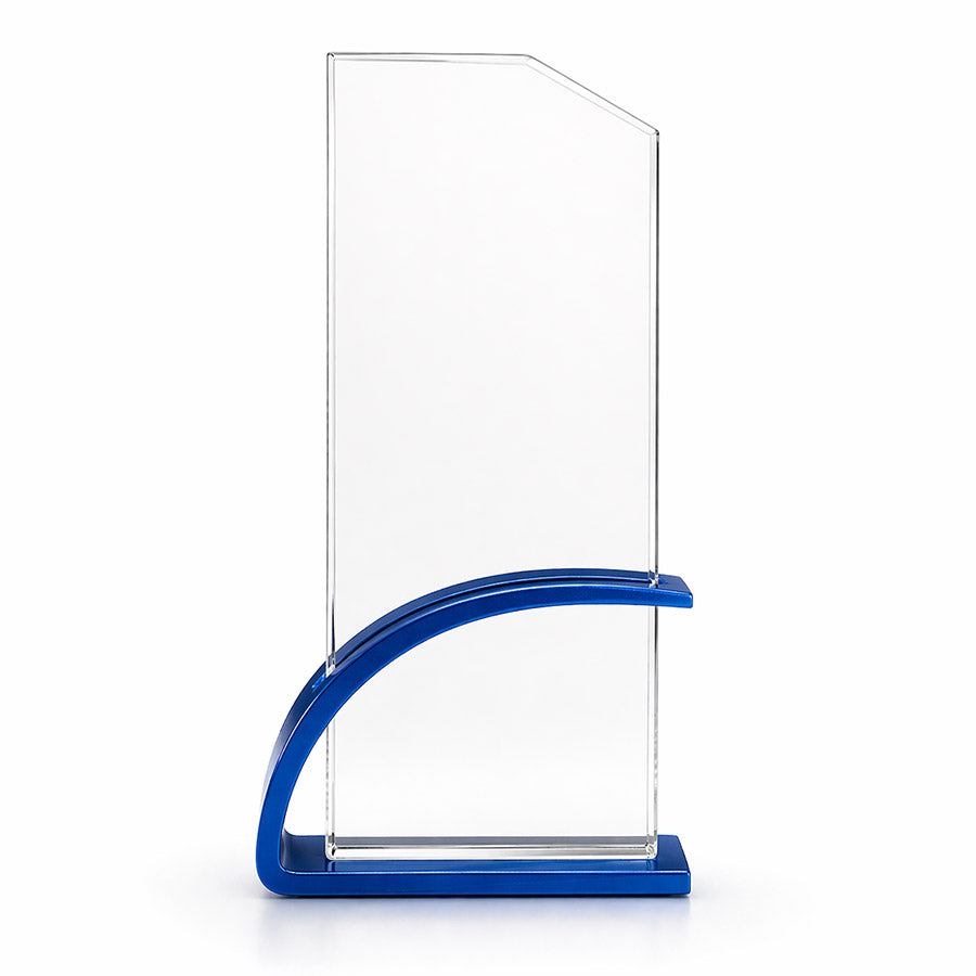 Glass Award with Arc Base
