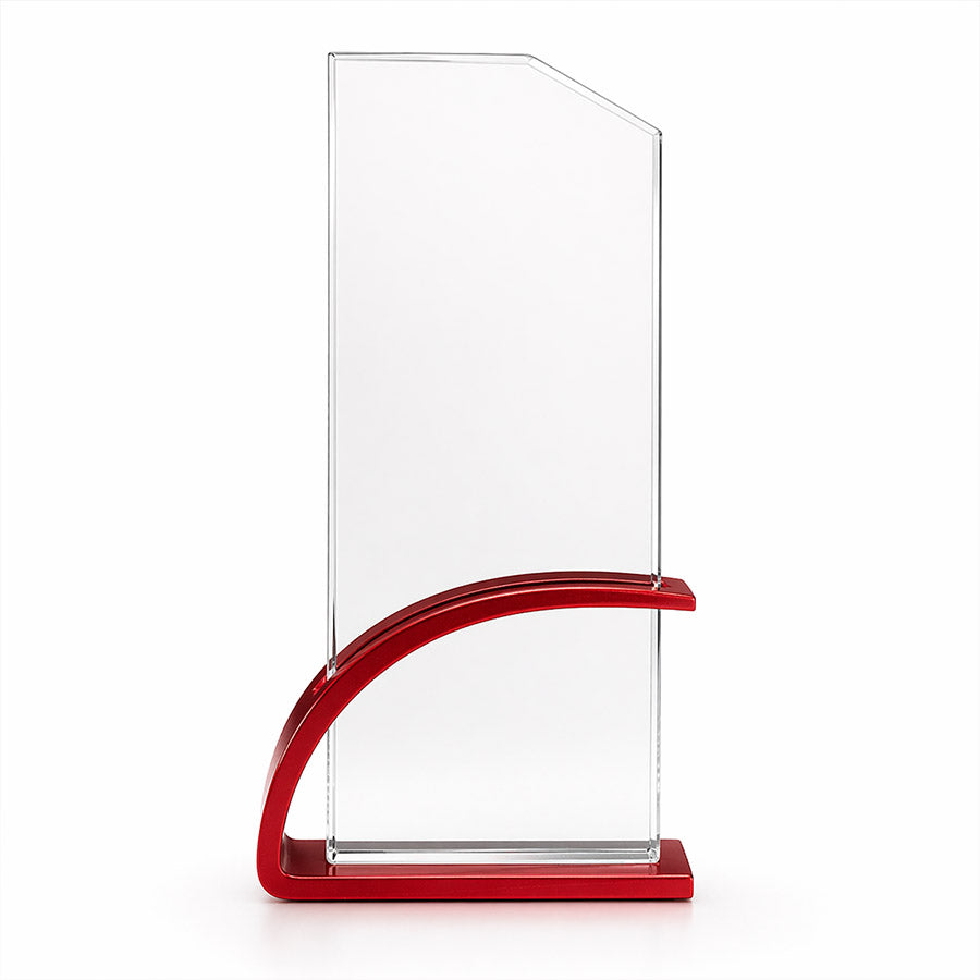 Glass Award with Arc Base
