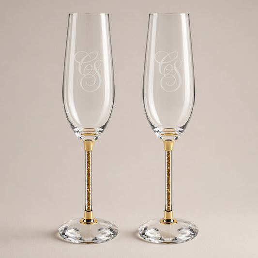 Glitter Champagne Flutes