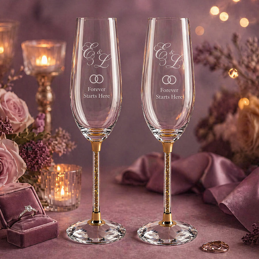 Glitter Champagne Flutes